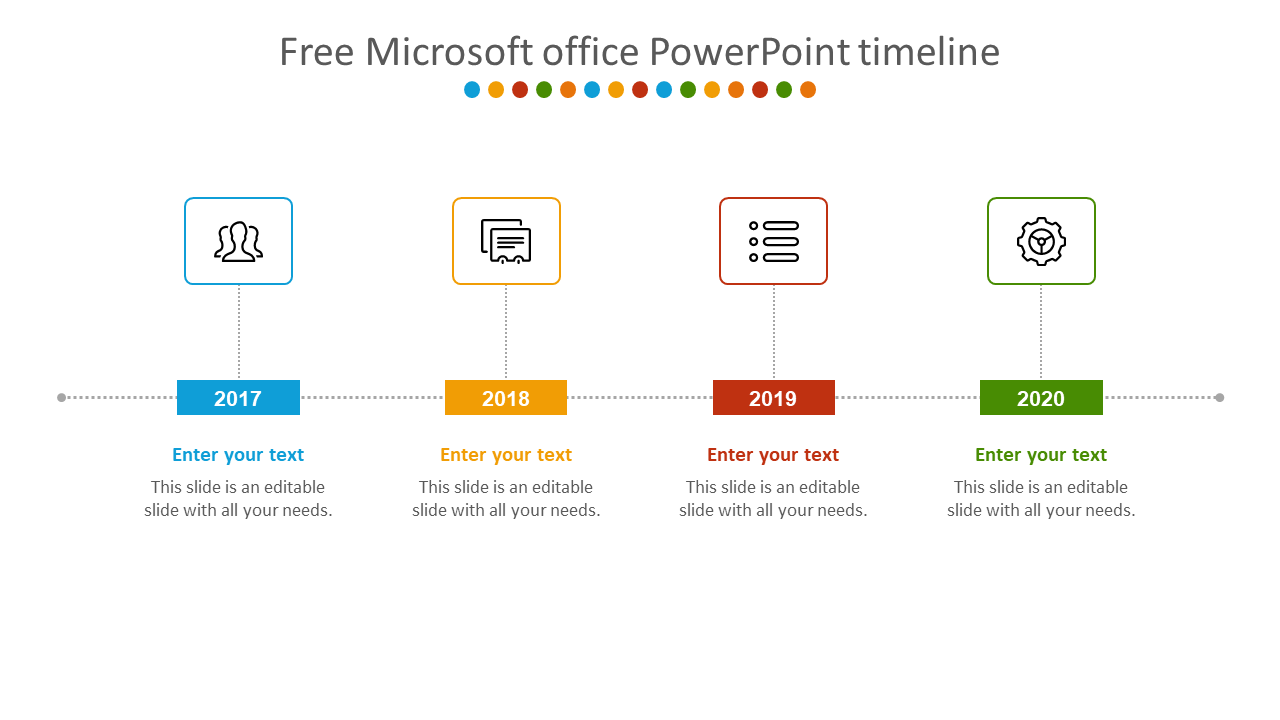 Free microsoft office powerpoint timeline-4-multicolor